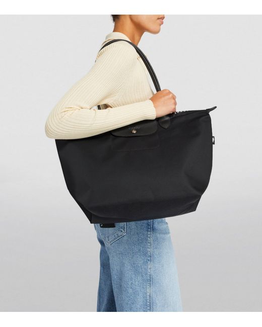 Longchamp Large Le Pliage Energy Tote Bag in Black Lyst UK