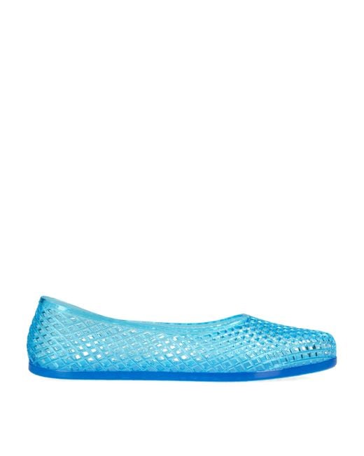 Ancient Greek Sandals Blue Jelly Iro Ballet Flats