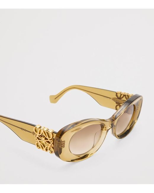 Loewe Natural Bevelled Oval Sunglasses
