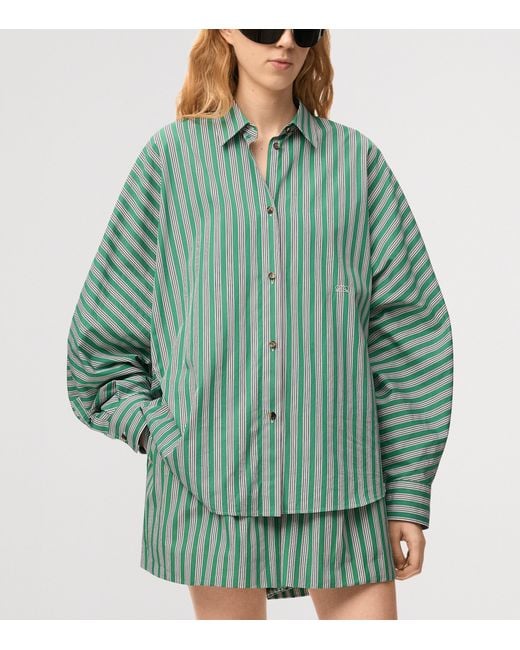 Loewe Green Oversized Stripe Shirt