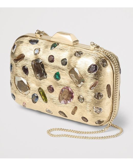 Jimmy Choo Natural Crystal-Embellished Cloud Clutch Bag
