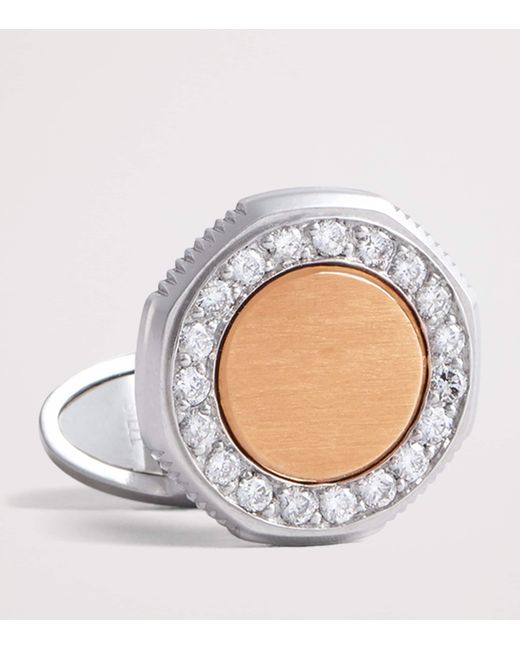 Dunhill White And Diamond Duke Cufflinks for men