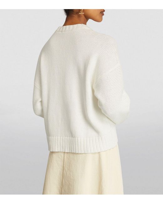 ME+EM White Me+em Cotton Sweater