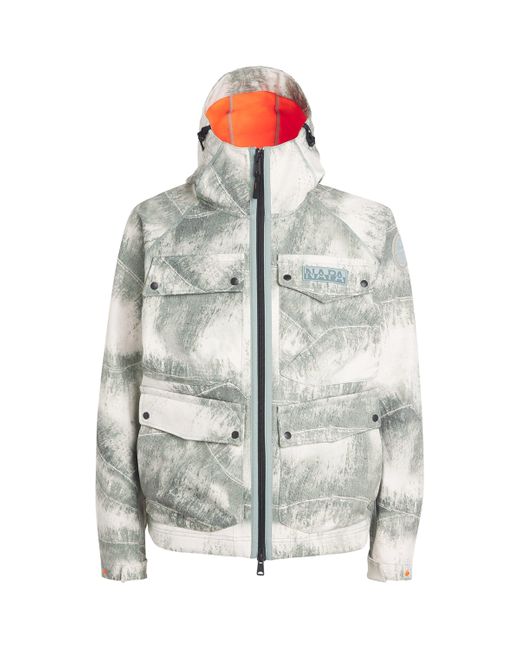 Napapijri Gray Printed Rivalto Jacket for men