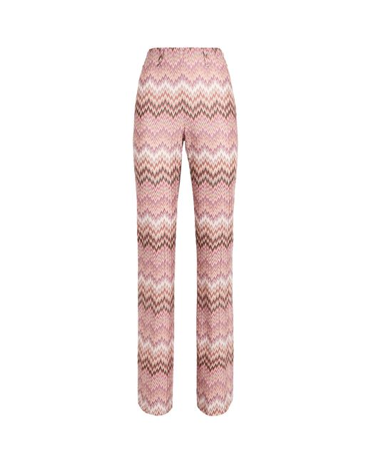 Missoni Pink Zigzag Flared Trousers