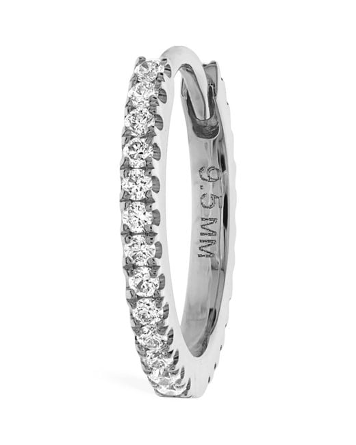 Maria Tash White Diamond Eternity Single Hoop Earring