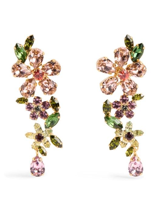 Jennifer Behr Metallic Plated Crystal Cosetta Earrings
