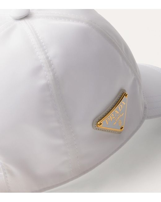 Prada White Re-Nylon Baseball Cap