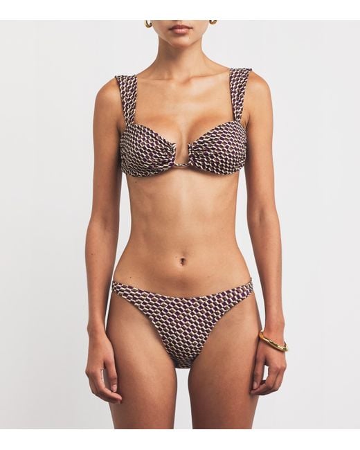 Away That Day Purple Cannes Bikini Top