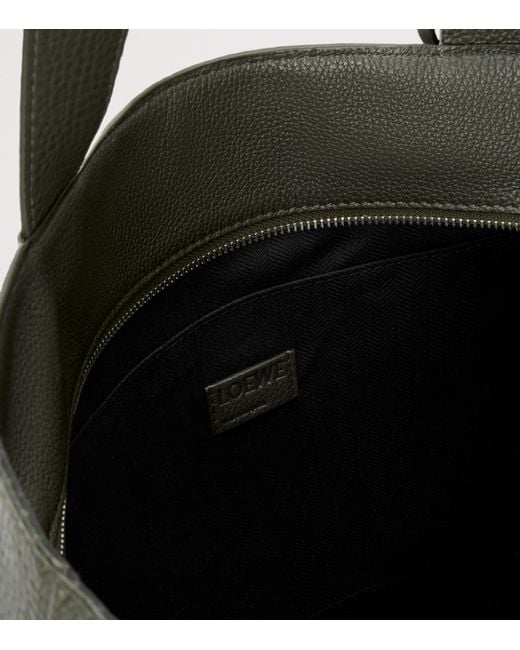 Loewe Green Grained Calfskin Loop Tote Bag for men