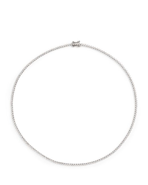 Harrods Metallic And Diamond Tennis Necklace