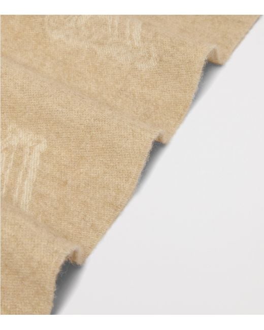 Max Mara Natural Cashmere Monogram Scarf