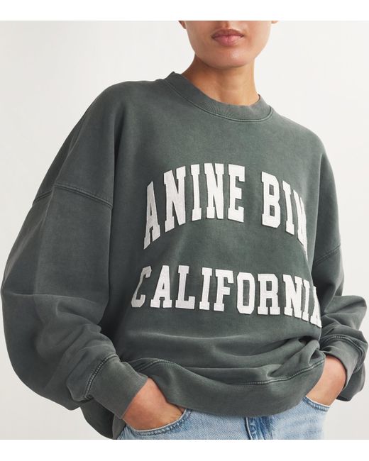 Anine Bing Gray Cotton Miles Sweatshirt