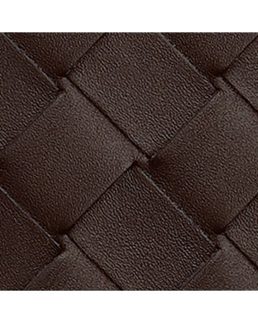 Bottega Veneta Brown Leather Intrecciato Card Holder for men