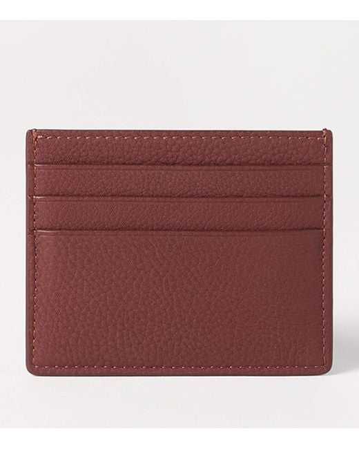 Brunello Cucinelli Red Leather Card Holder