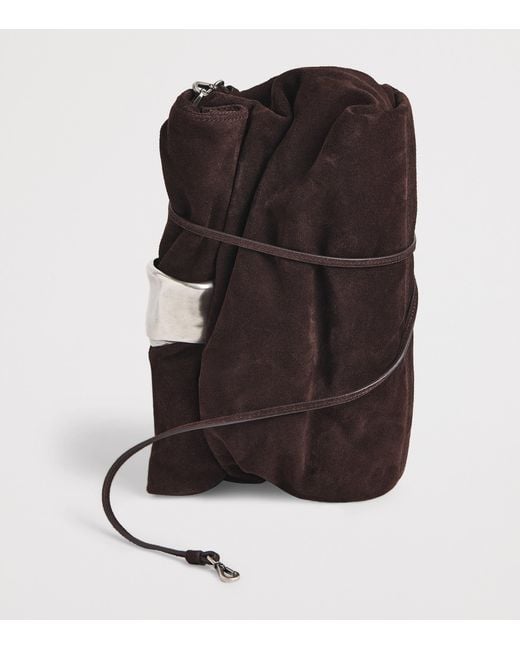 Staud Brown Suede Cuff Clutch Bag