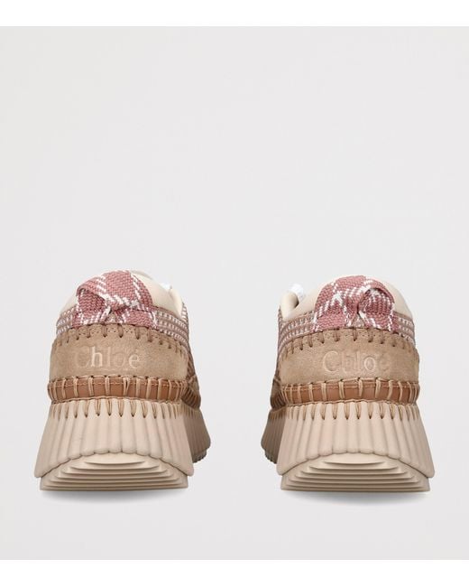 Chloé Brown Nama Runner Sneakers