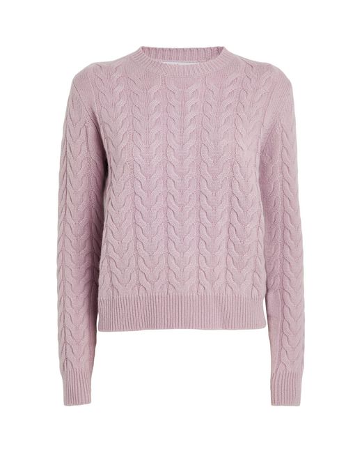 Magenta Cashmere Cable Knit Sweater Repeat Cashmere, 45% OFF