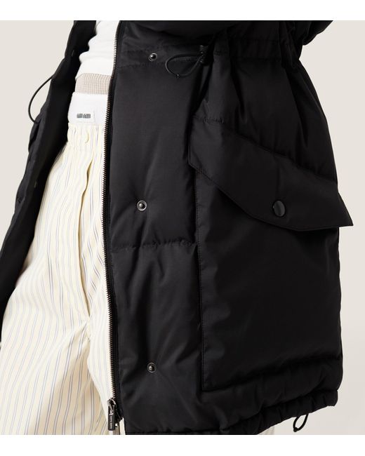 Miu Miu Black Down Technical Pongé Puffer Jacket