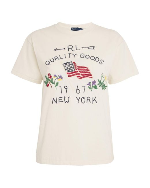 Polo Ralph Lauren White Embroidered 1967 T-shirt