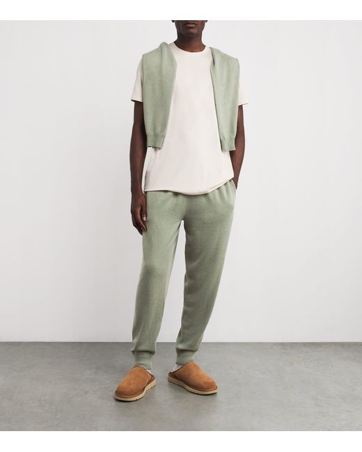 Derek Rose Green Cashmere Finley Sweatpants for men