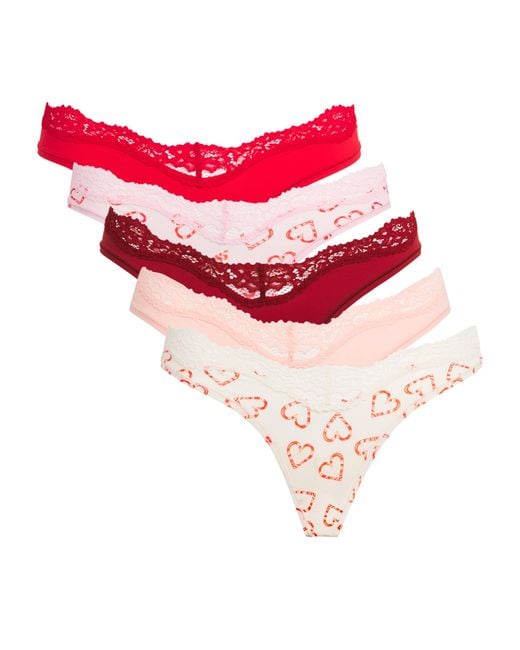 Skims Pink Fits Everybody Lace Thong