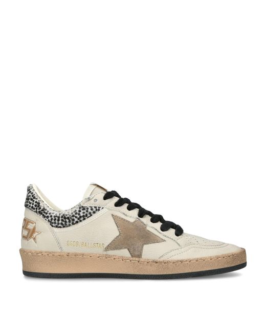 Golden Goose Deluxe Brand Brown Leather Ball Star Sneakers