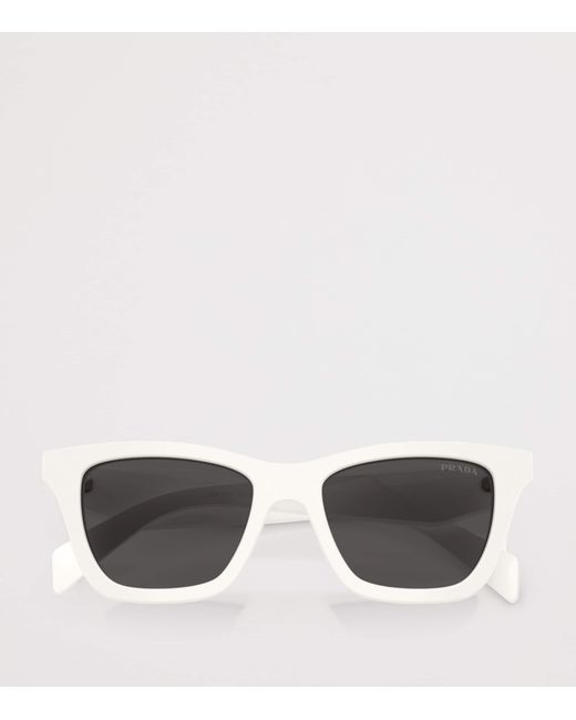 Prada Gray Acetate Square Sunglasses