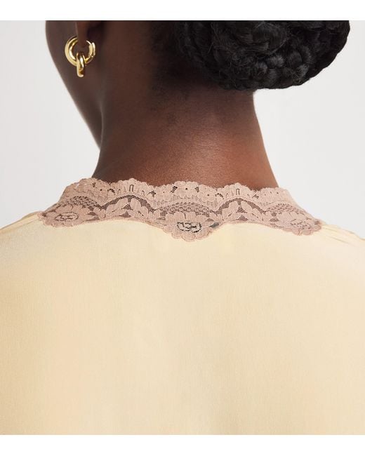 Rixo Metallic Silk Marlice Midi Dress
