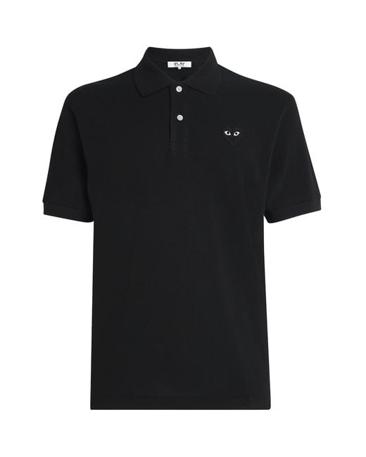 COMME DES GARÇONS PLAY Black Heart Logo Polo Shirt for men