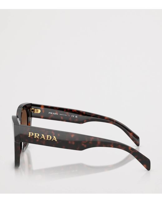 Prada Brown Acetate Square Sunglasses