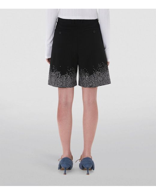 J.W. Anderson Black Stretch-wool Crystal-embellished Shorts