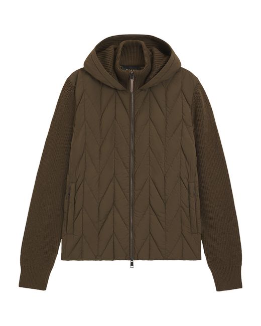Boss Green Wool Down-Filled Quilted Jacket for men