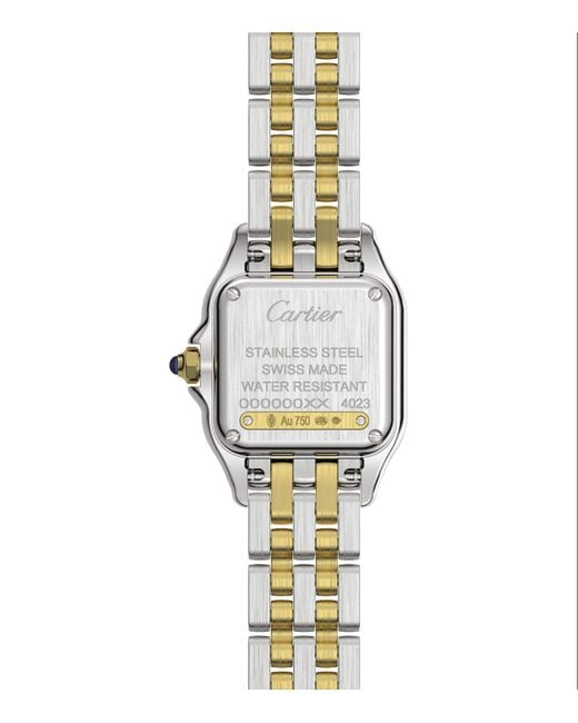 Cartier Metallic Crw2pn0006 Panthère De Small Model 18ct Yellow-gold And Stainless-steel Watch