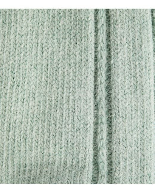 Falke Green Ribbed Bedsock Socks