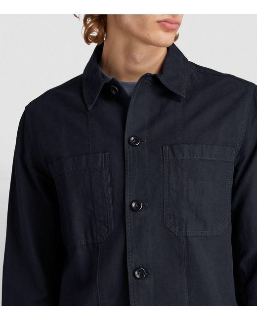 Norse Projects Blue Cotton-linen Overshirt for men