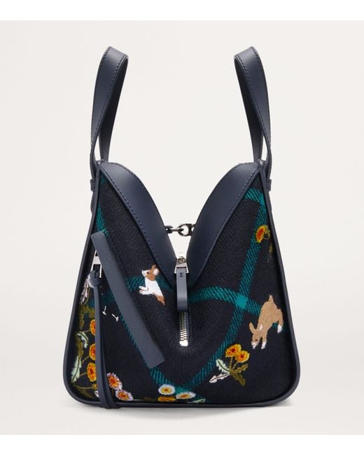 Loewe X Suna Fujita Leather And Wool Hammock Top-Handle Bag in