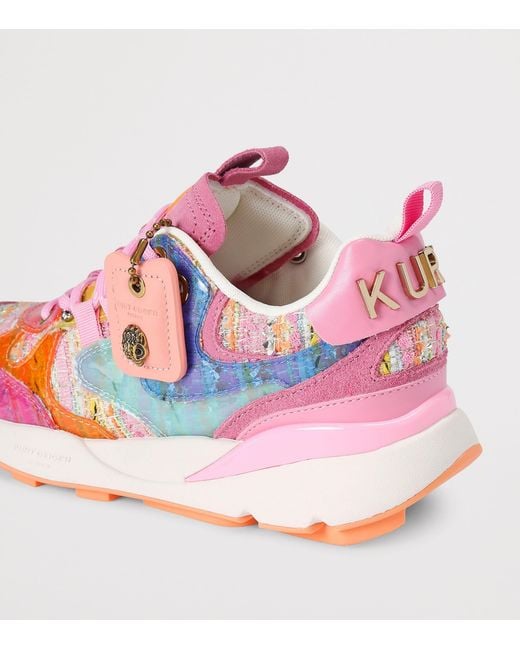 Kurt Geiger Pink Suede Kurt Runner Sneakers