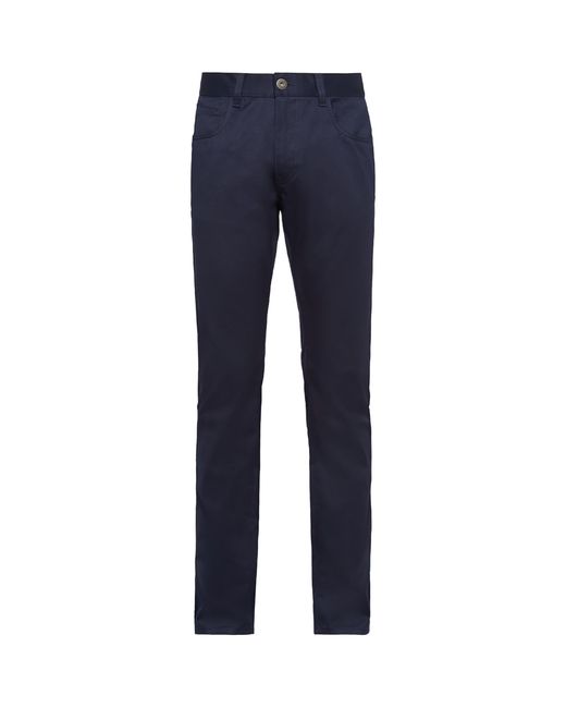 Prada Blue Stretch-Drill Tapered Jeans for men
