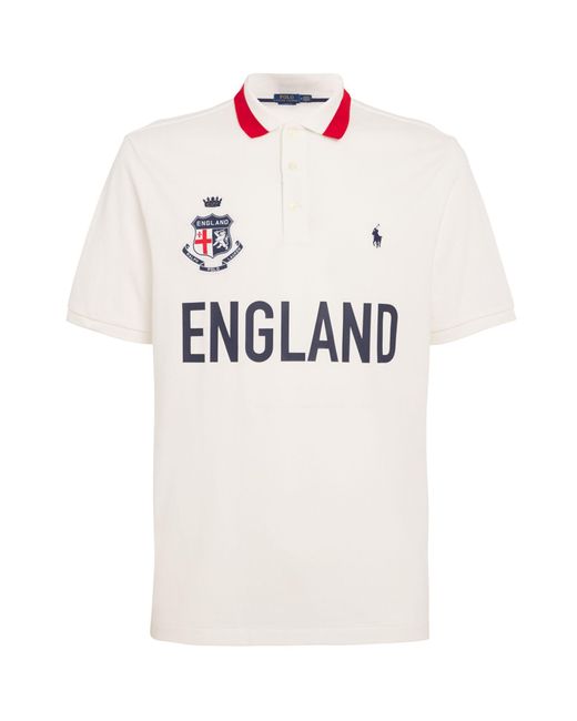 Polo Ralph Lauren White Cotton England Polo Shirt for men