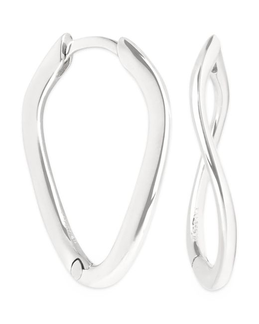 Astrid & Miyu White Infinity Hoop Earrings