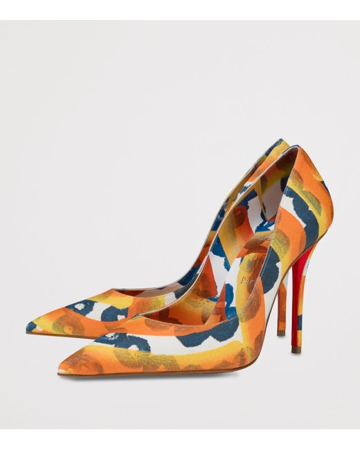 Christian Louboutin Metallic Miss Z Canvas Pumps 100