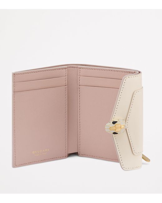 BVLGARI Natural Leather Serpenti Forever Compact Wallet