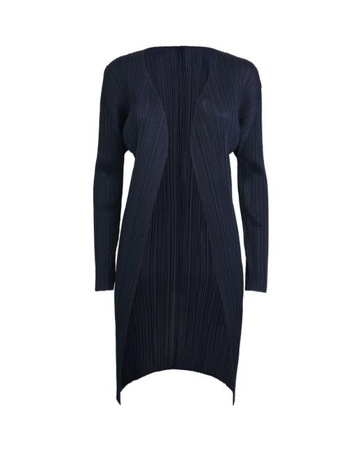 Pleats Please Issey Miyake Blue New Colorful Basics 4 Coat