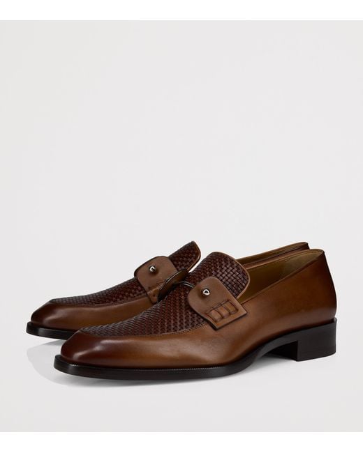 Christian Louboutin Brown Chambelimoc Calfskin Loafers