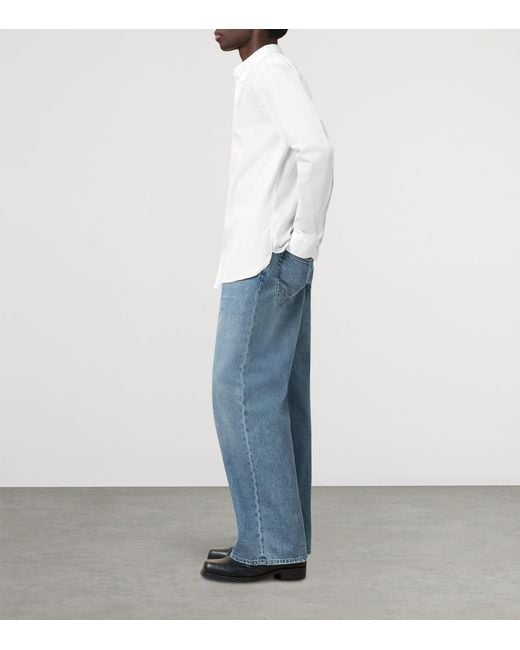 AllSaints White Stretch-Cotton Hawthorne Shirt for men