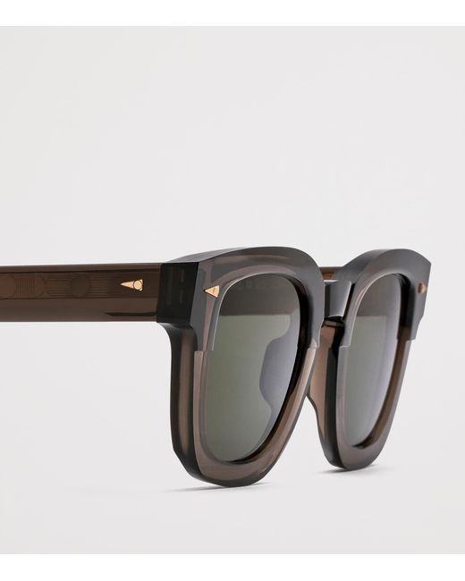 Ahlem Green Acetate Dragon D-Frame Sunglasses for men