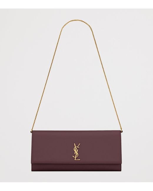 Saint Laurent Purple Kate Clutch On Chain Bag