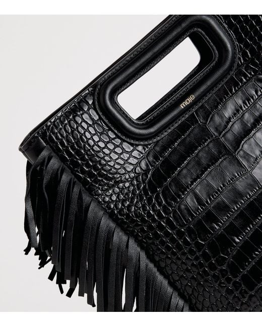 Maje Black Leather M Cross-Body Bag