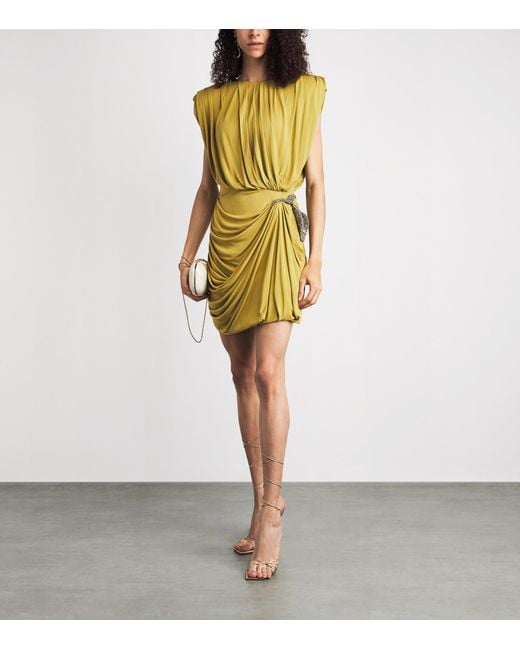 Rachel Gilbert Yellow Jersey Jordan Mini Dress